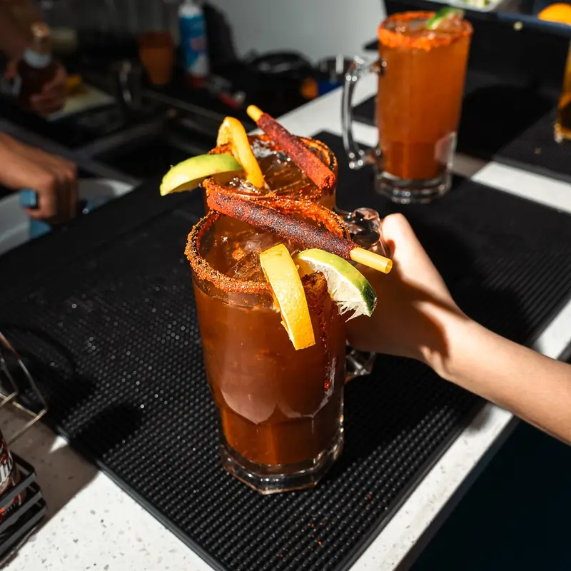 Micheladas and drinks at Unos Mariscos O Que